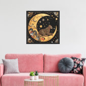 Leopard auf dem Crescent Leinwanddruck (Insitu (Wohnzimmer))