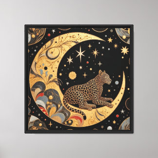 Leopard auf dem Crescent Leinwanddruck
