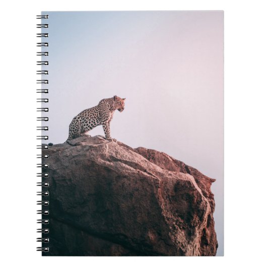 LEOPARD AUF DER HÖHE DES BERGES NOTIZBLOCK (Vorderseite)