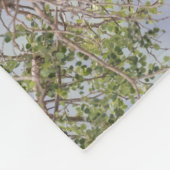 Leopard auf einem Baum Fleecedecke (Ecke)