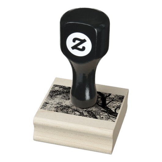 Leopard auf einem Baum Gummistempel (Stempel)
