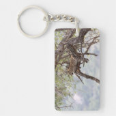 Leopard auf einem Baum Schlüsselanhänger (Vorderseite)