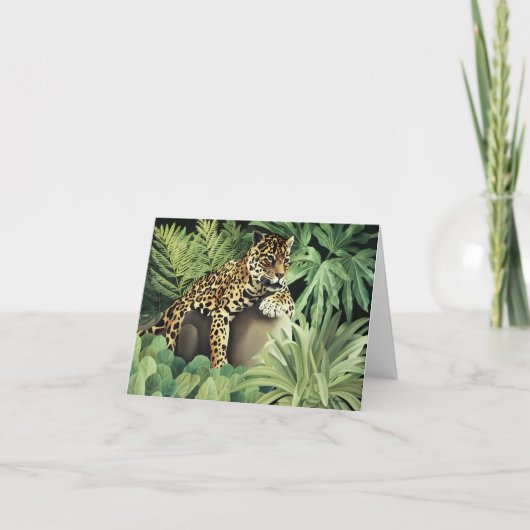 "Leopard auf Felsen " Karte (Vorderseite)