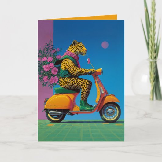 Leopard auf Rädern: Eine stilvolle Fahrt, Einladung (Vorderseite)