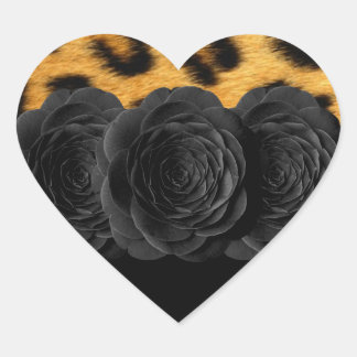 Leopard-Aufkleber Herz-Aufkleber