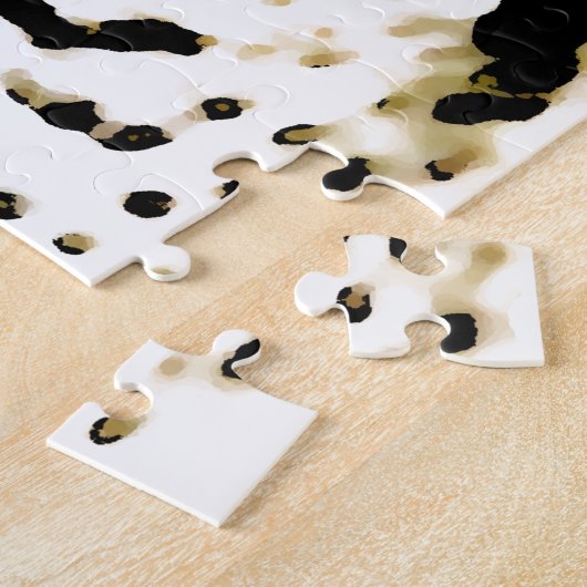 Leopard Auge - Tiere Art Puzzle (Seite)