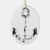 Leopard-Augenüberlagerung in Schwarz und Weiß Keramik Ornament (Rechts)