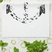 Leopard-Augenüberlagerung in Schwarz und Weiß Küchentuch (Gefaltet)