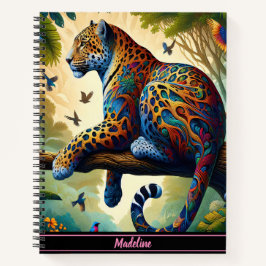 Leopard Aura: Farbenfrohe Bewegungsnähe Notizblock