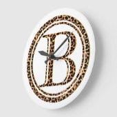 Leopard B Große Wanduhr (Winkel)