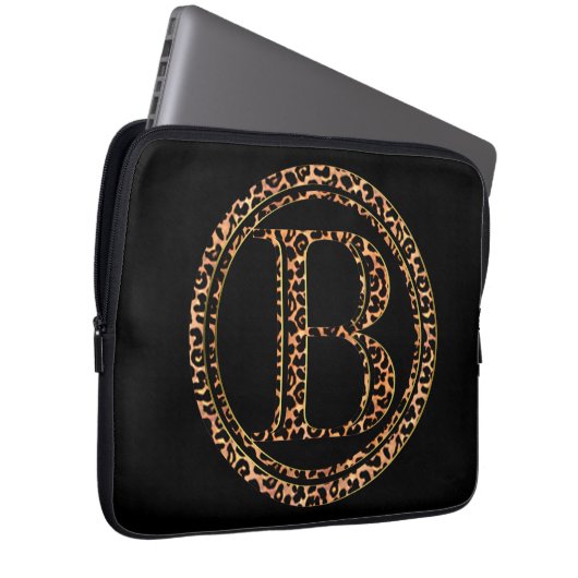 Leopard B Laptopschutzhülle (Vorne Rechts)