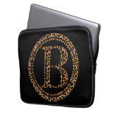 Leopard B Laptopschutzhülle (Vorderseite Links)