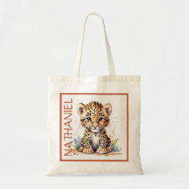 Leopard Baby African Safari School Library Custom Tragetasche