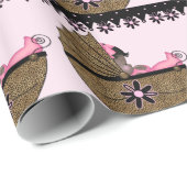 Leopard Baby Dusche Geschenkpapier (Rolleneckpunkt)