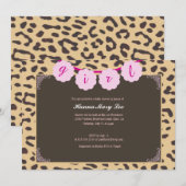 Leopard-Baby-Party-Einladung Einladung (Vorne/Hinten)