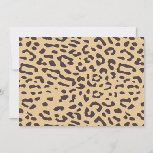 Leopard Baby Shower Einladung (Rückseite)