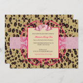 Leopard Baby Shower Einladung (Vorne/Hinten)