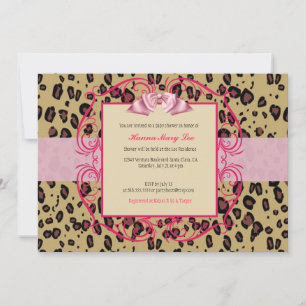 Leopard Baby Shower Einladung