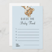 Leopard Babydusche Raten Sie die Babynahrung Einladung (Vorne/Hinten)