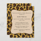 Leopard-Babyparty Einladung (Vorne/Hinten)