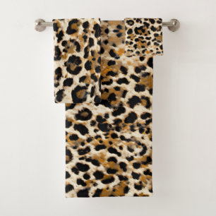 Leopard Badhandtuch Set