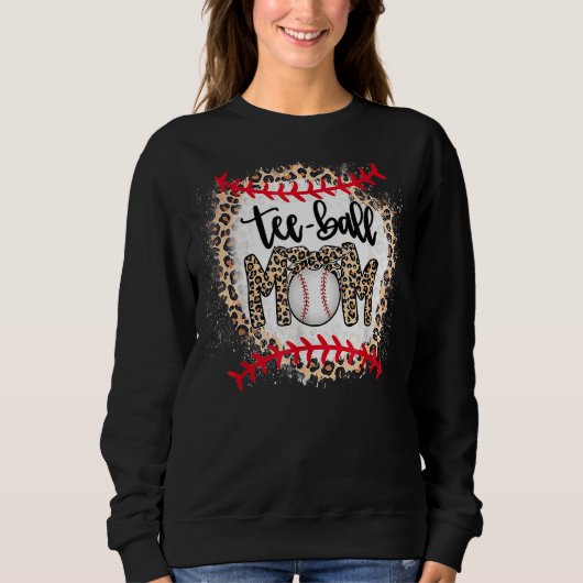 Leopard Ball Mama Muttertag Teeball Mama Sweatshirt (Vorderseite)