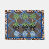 Leopard Bamboo Chinoiserie Ginger Jar Doormat Rug Fußmatte (Vorderseite)