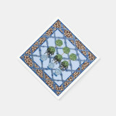 Leopard Bamboo Chinoiserie Ginger Jar Paper Serviette (Ecke)