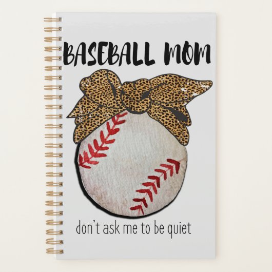 Leopard Bandana Baseball Mama Planer (Vorderseite)