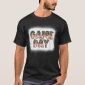 Leopard Baseball Game Day Vibes Baseball Mom Mothe T-Shirt (Vorderseite)
