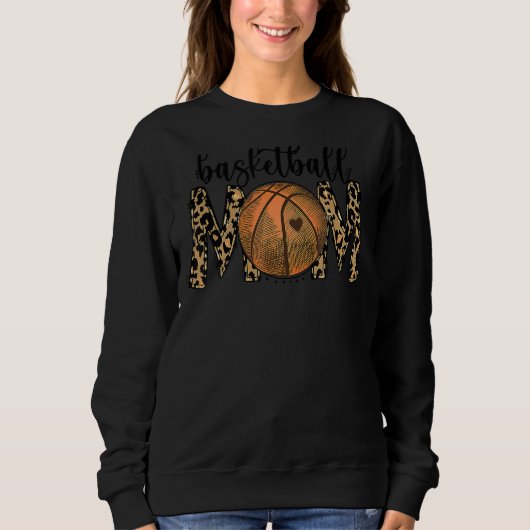 Leopard Basketball Mama Game Day Sweatshirt (Vorderseite)