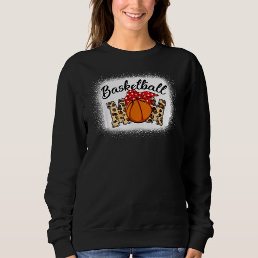 Leopard Basketball Mama Game Day Sweatshirt (Vorderseite)