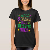 Leopard Beads And Bling It's A Mardi Gras Thing Ma T-Shirt (Vorderseite)
