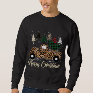 Leopard bedeckter roter LKW mit Buffalo Kariert Ch Sweatshirt