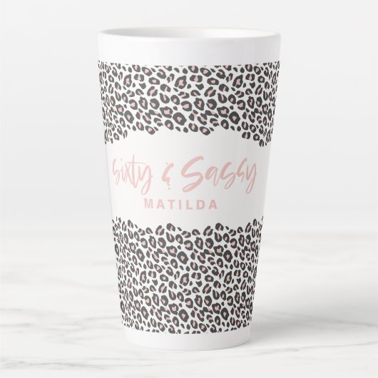 Leopard bedruckt pink sechzig und sass 60. milchtasse (Vorderseite)