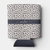 Leopard bedruckt rosa individuelle Name Dosenkühler (Rückseite)