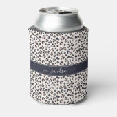 Leopard bedruckt rosa individuelle Name Dosenkühler (Kanne Rückseite)
