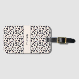Leopard bedruckt rosa individuelle Name Gepäckanhänger
