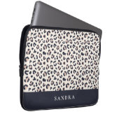 Leopard bedruckt rosa individuelle Name Laptopschutzhülle (Vorne Rechts)