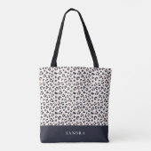 Leopard bedruckt rosa individuelle Name Tasche (Rückseite)