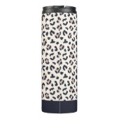 Leopard bedruckt rosa individuelle Name Thermosbecher (Rückseite)