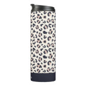 Leopard bedruckt rosa individuelle Name Thermosbecher (Nach rechts gedreht)