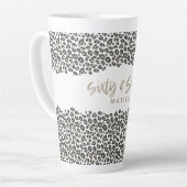 Leopard bedruckt Rosa sechzig und sauer 60. Geburt Milchtasse (Linke Ecke)