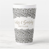 Leopard bedruckt Rosa sechzig und sauer 60. Geburt Milchtasse (Vorderseite)