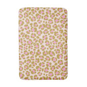 Leopard-Beige-Braun-Rosa Badematte (Vorderseite Vertikal)