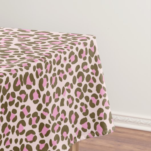 Leopard Beige Sage Pink Tischdecke (Beispiel)