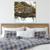 Leopard bereit, Ölgemälde zu drucken Leinwanddruck (Insitu (Schlafzimmer))