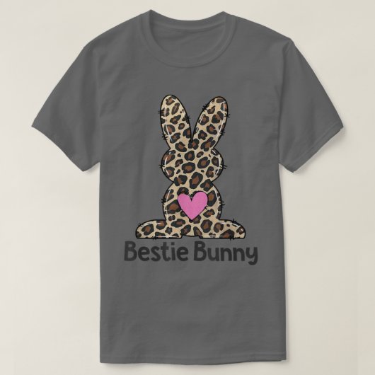 Leopard Bestie BESTE FREUNDIN Osterfest Happy Oste T-Shirt (Design vorne)