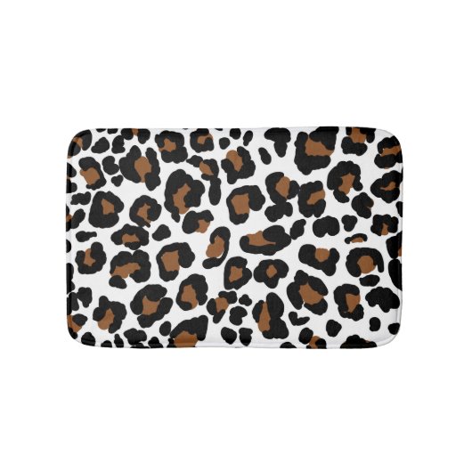 Leopard Big Cat Fur Muster drucken Badematte (Vorderseite)