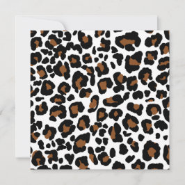 Leopard Big Cat Fur Muster drucken Feiertagskarte